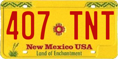 NM license plate 407TNT