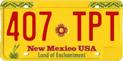 NM license plate 407TPT