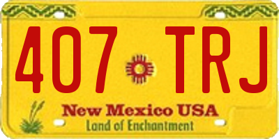 NM license plate 407TRJ