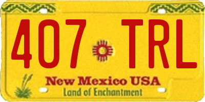 NM license plate 407TRL