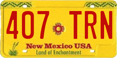 NM license plate 407TRN