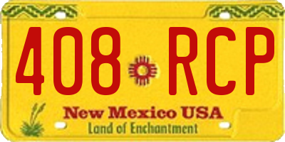 NM license plate 408RCP