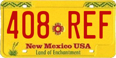 NM license plate 408REF
