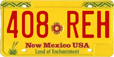 NM license plate 408REH