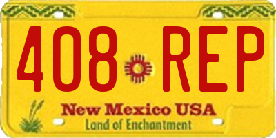 NM license plate 408REP