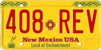 NM license plate 408REV