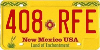 NM license plate 408RFE