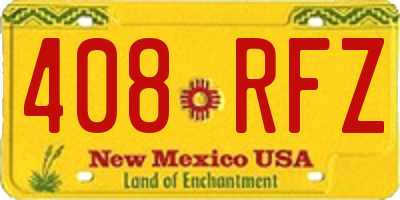 NM license plate 408RFZ