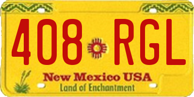 NM license plate 408RGL