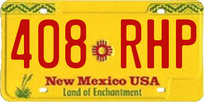 NM license plate 408RHP