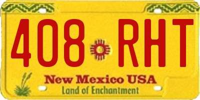 NM license plate 408RHT