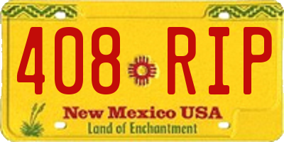 NM license plate 408RIP