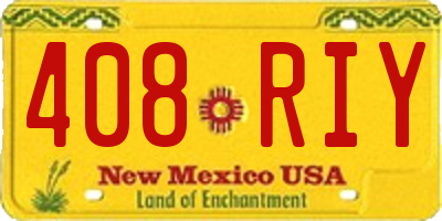NM license plate 408RIY