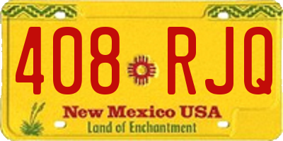 NM license plate 408RJQ