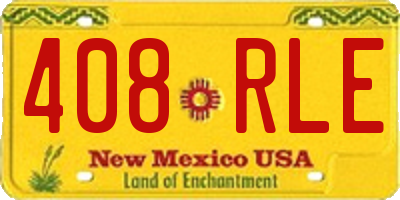 NM license plate 408RLE