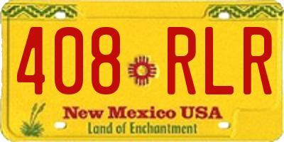 NM license plate 408RLR