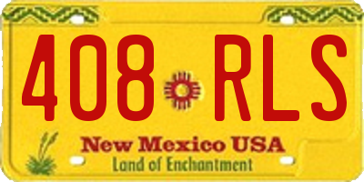 NM license plate 408RLS