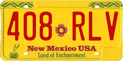 NM license plate 408RLV