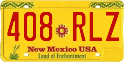 NM license plate 408RLZ