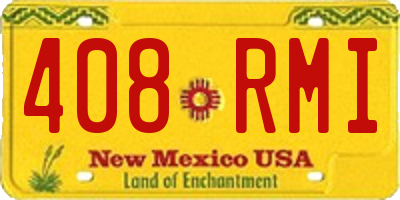 NM license plate 408RMI