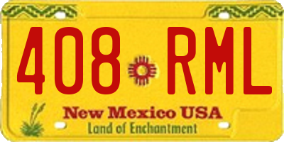 NM license plate 408RML