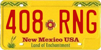 NM license plate 408RNG