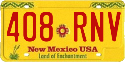 NM license plate 408RNV