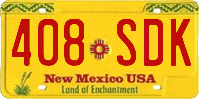 NM license plate 408SDK