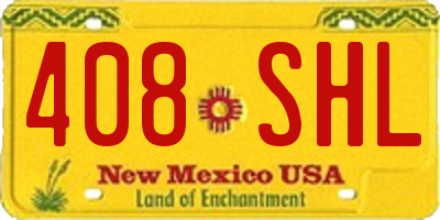 NM license plate 408SHL