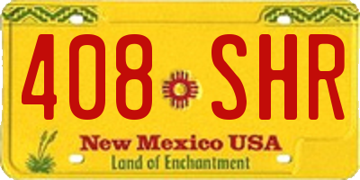 NM license plate 408SHR