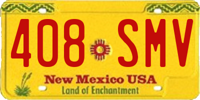 NM license plate 408SMV