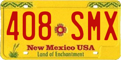 NM license plate 408SMX