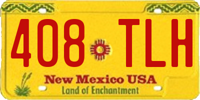 NM license plate 408TLH