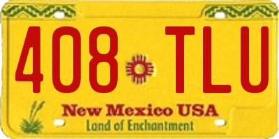 NM license plate 408TLU