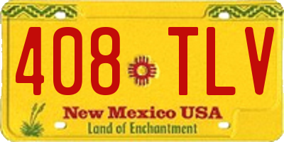 NM license plate 408TLV