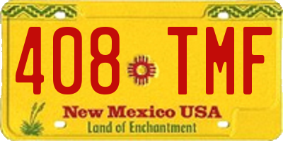 NM license plate 408TMF