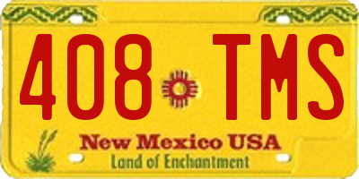 NM license plate 408TMS