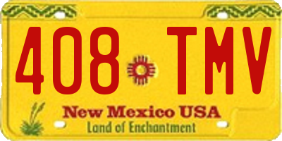 NM license plate 408TMV