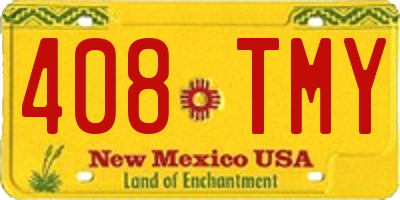NM license plate 408TMY