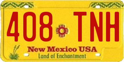 NM license plate 408TNH