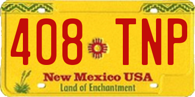 NM license plate 408TNP