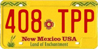 NM license plate 408TPP