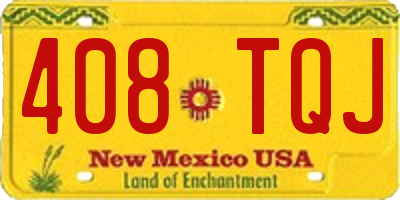 NM license plate 408TQJ