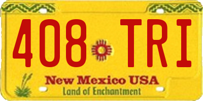 NM license plate 408TRI