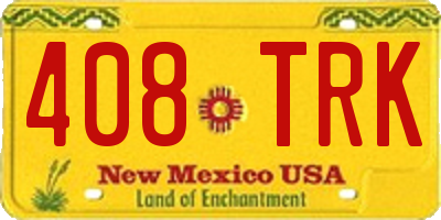 NM license plate 408TRK