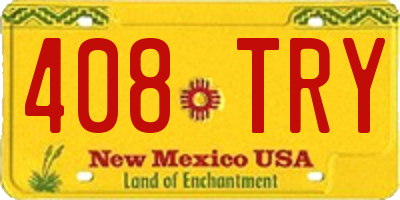 NM license plate 408TRY