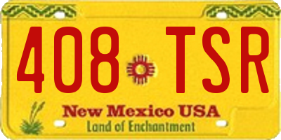 NM license plate 408TSR