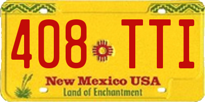 NM license plate 408TTI