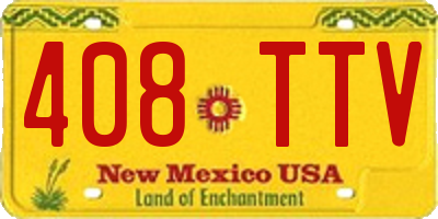 NM license plate 408TTV