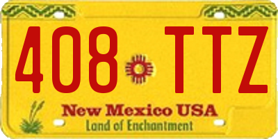 NM license plate 408TTZ
